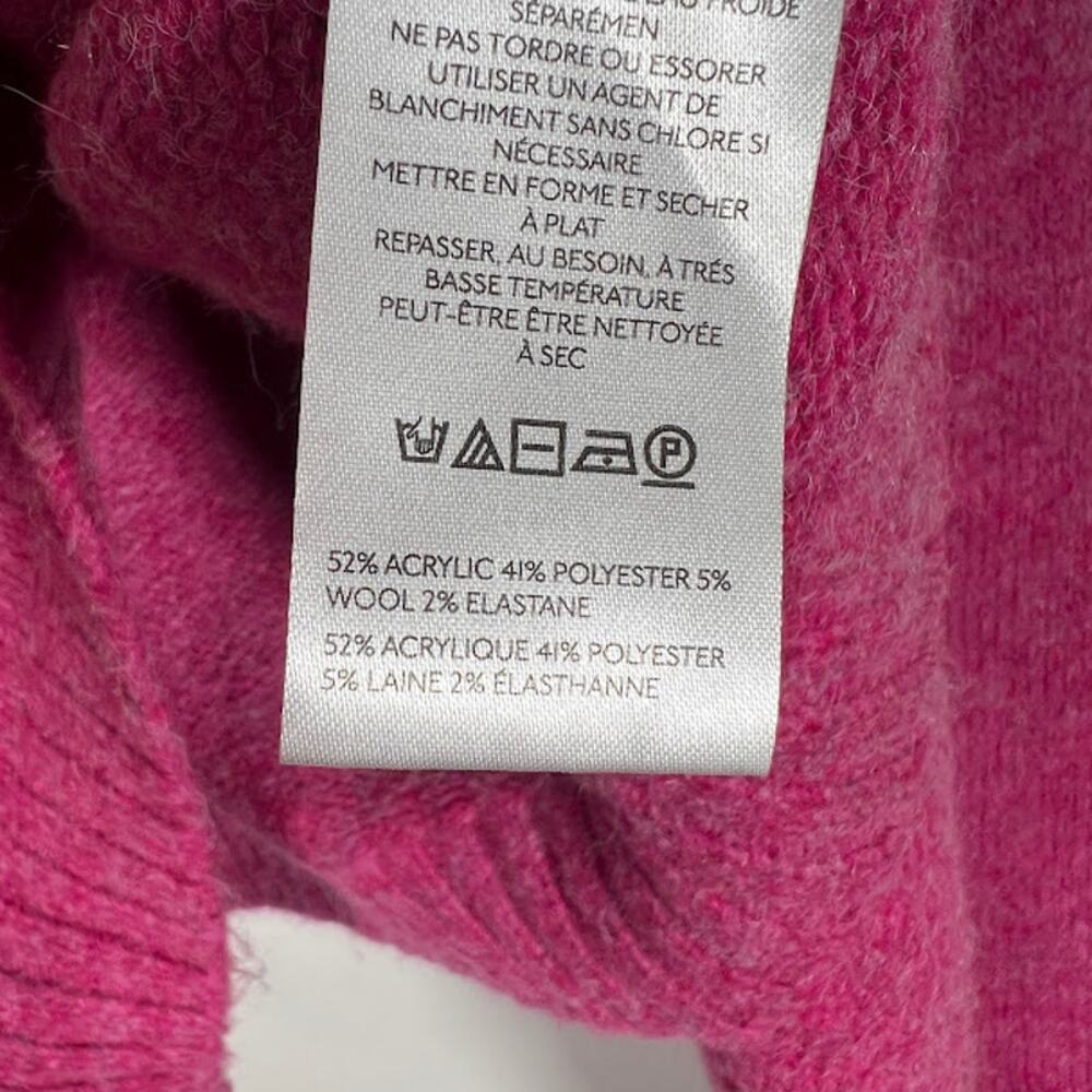 Anthropologie Pink Crewneck Fuzzy Knit Sweater - Picture 8 of 9